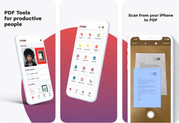 iLovePDF PDF Editor Scan
