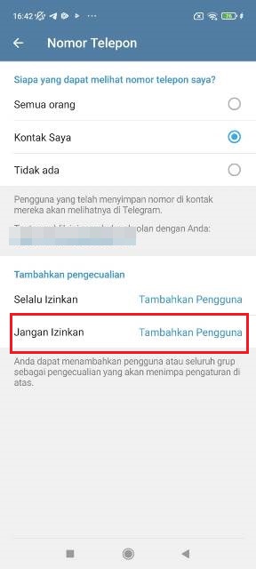 Cara Menampilkan Nomor ke Beberapa Kontak Saya