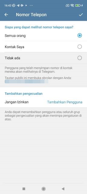 Cara Menyembunyikan Nomor Telepon di Aplikasi Telegram