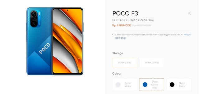 Harga Baru Xiaomi Poco F3 di Indonesia