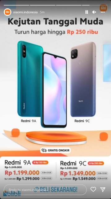 Penurunan Harga Redmi 9C Penurunan Harga Redmi 9C