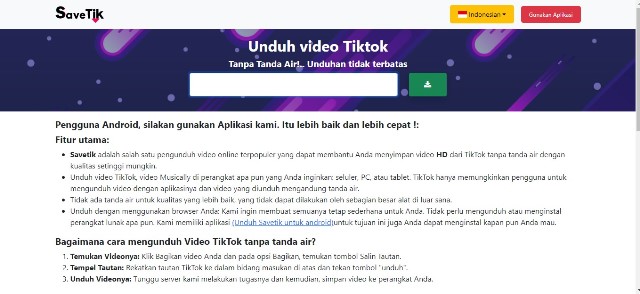 Unduhan tiktok tanpa tanda air