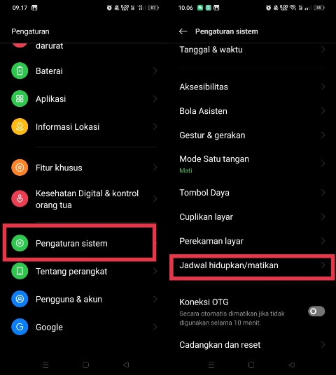 Pengaturan Jadwal