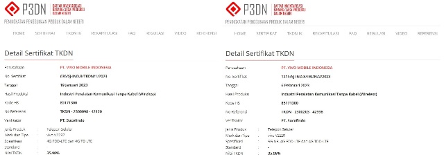 Sertifikasi TDKN Vivo V27e dan V27 Sertifikasi TDKN Vivo V27e dan V27