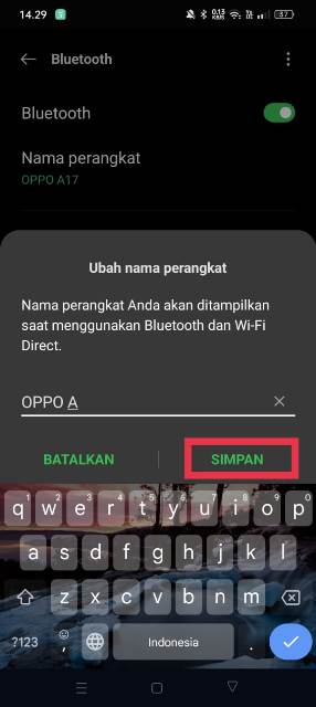 Ganti nama dan Simpan