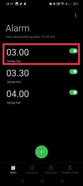 Pilih jadwal