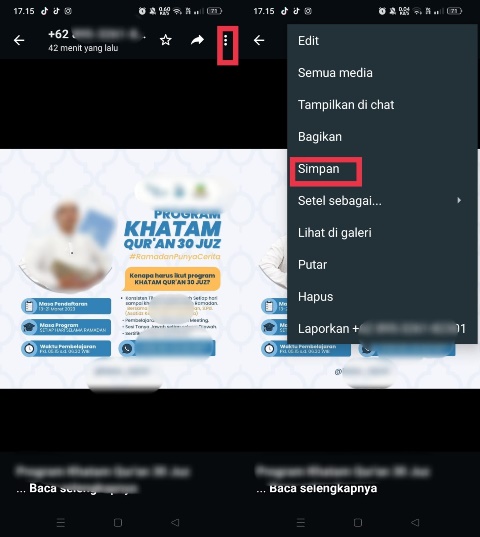 Simpan foto WA