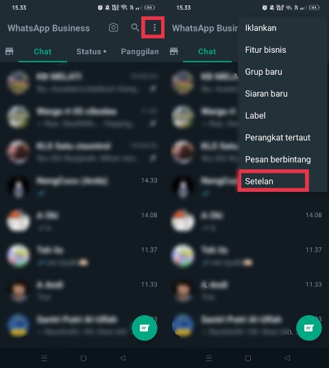 Setelan WhatsApp