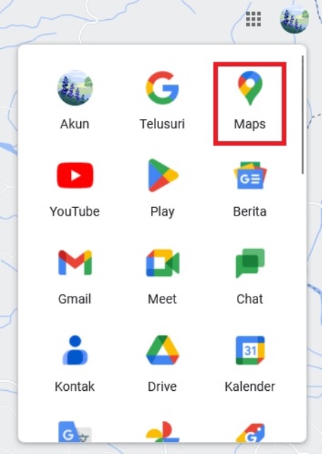 Google Maps di Komputer