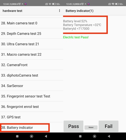 Info baterai