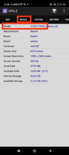 Tab Device dan model