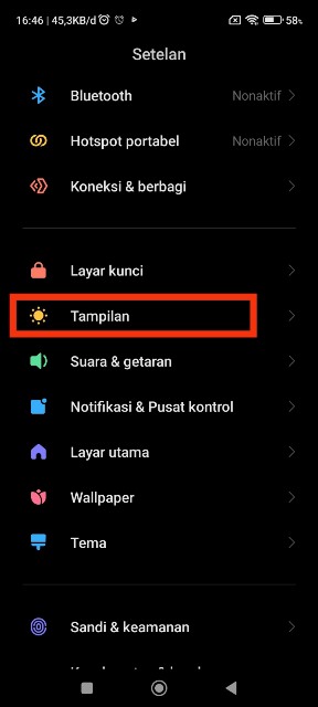 Tampilan