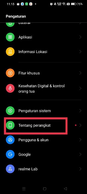 Tentang perangkat Realme