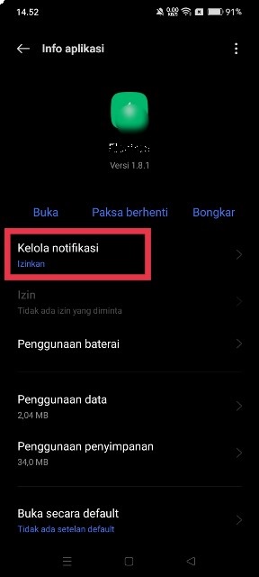 Kelola notifikasi