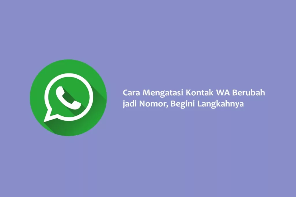 Cara Mengatasi Kontak WA Berubah jadi Nomor, Begini Langkahnya