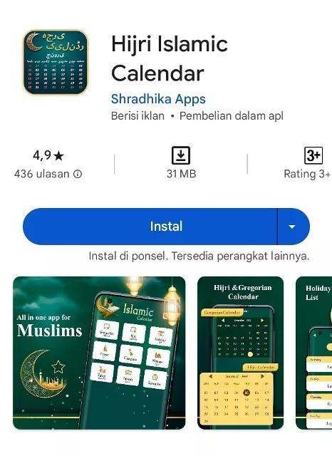 Hijri Islamic Calendar