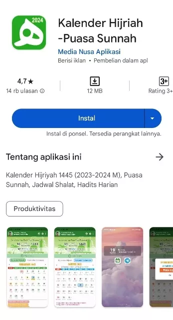 Kalender Hijriah Puasa Sunnah