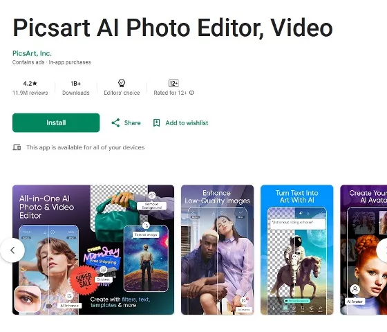 PicsArt AI Photo Editor PicsArt AI Photo Editor