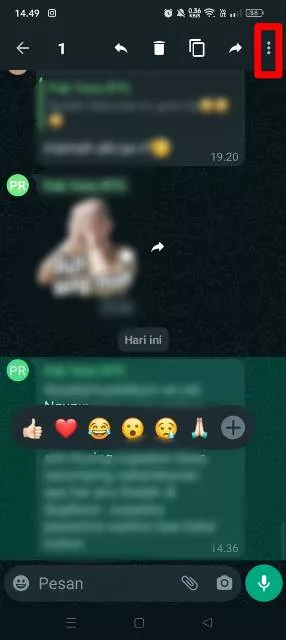 tekan pesan dan klik titik tiga tekan pesan dan klik titik tiga