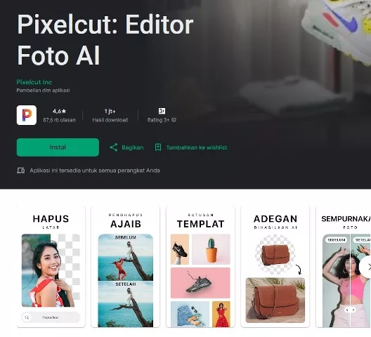 Pixelcut Editor Foto AI Pixelcut Editor Foto AI