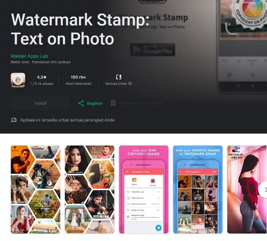 Watermark Stamp Text on Photo
