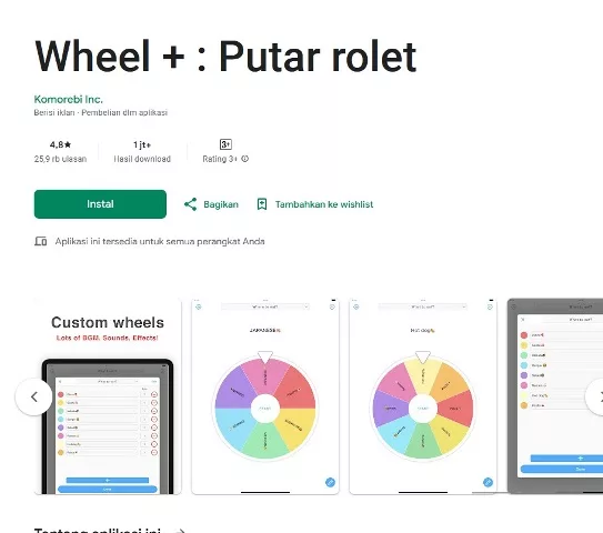 Wheel + Putar rolet