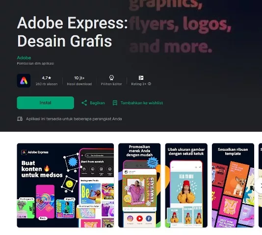 Adobe Express Desain Grafis
