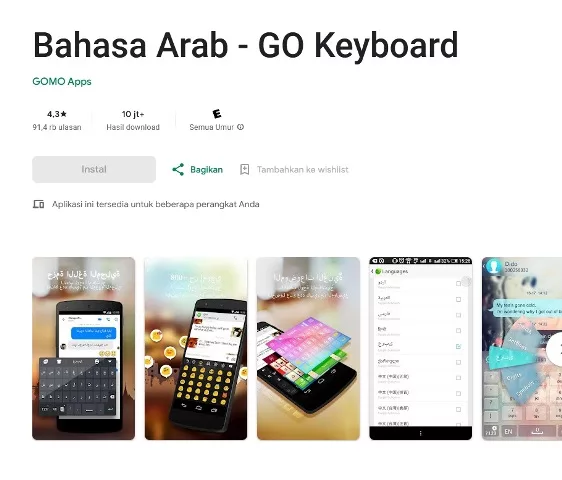 Bahasa Arab Go Keyboard