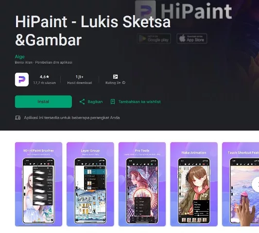 HiPaint Lukis Sketsa & Gambar