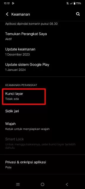 Kunci layar