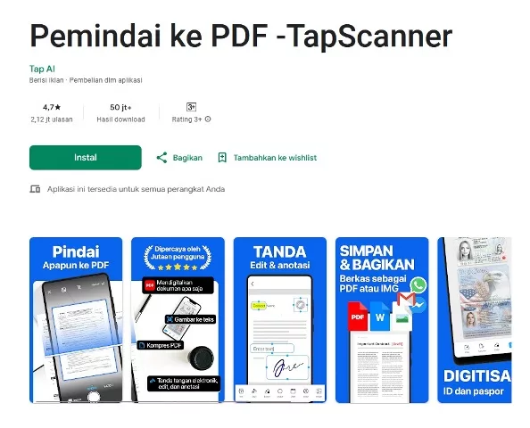 Pemindai ke PDF