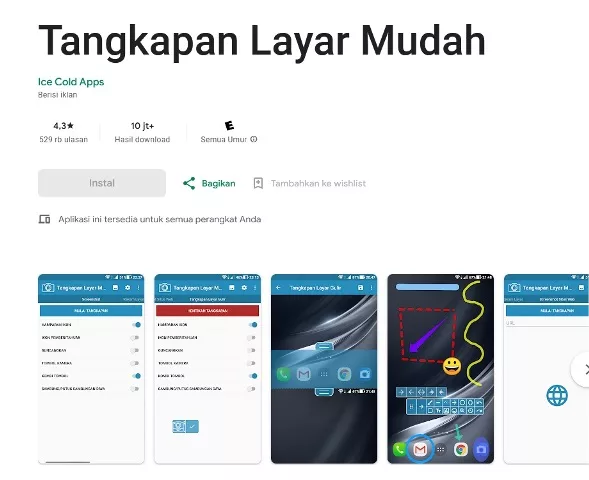 Tangkapan Layar Mudah