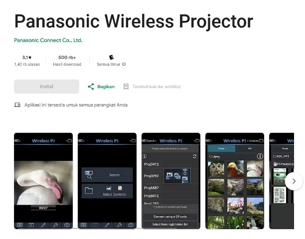 Panasonic Wireless Projector