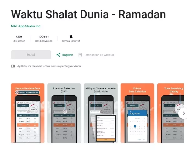 Waktu Shalat Dunia