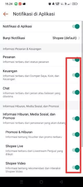 matikan notifikasi