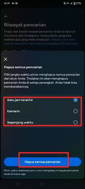 pilih dan hapus