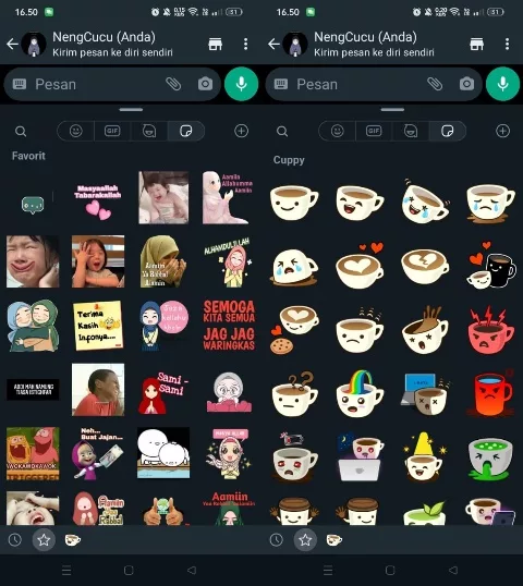 cara kirim stiker di whatsapp