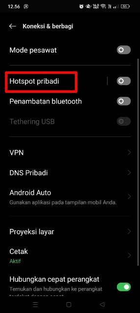 Hotspot pribadi