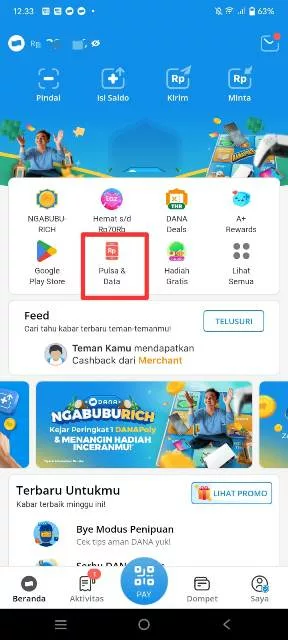 Pulsa dan data