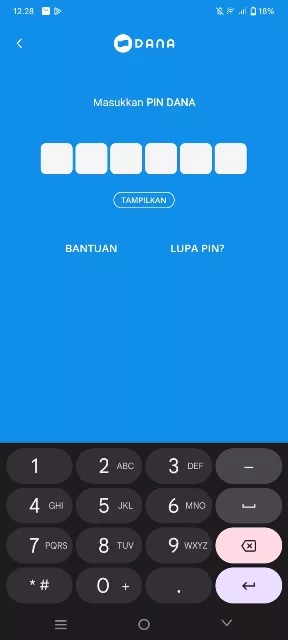 buat PIN DANA