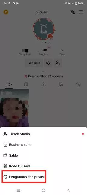 Pengaturan dan privasi