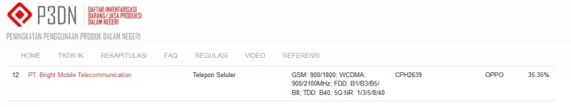 Sertifikasi TKDN Oppo A3 Pro 5G Sertifikasi TKDN Oppo A3 Pro 5G