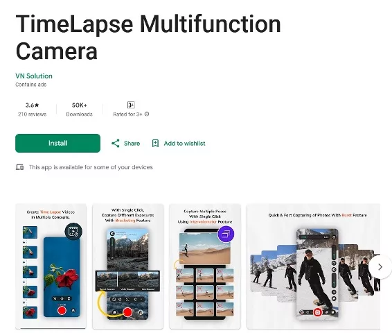TimeLapse Multifunction Camera TimeLapse Multifunction Camera