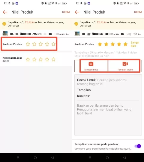 nilai produk