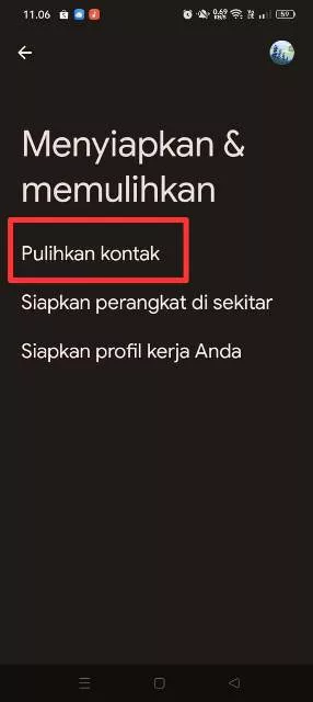 pilihkan kontak