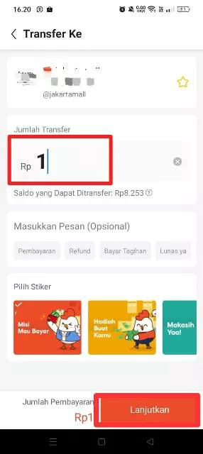 Masukkan nominal