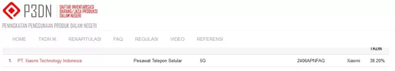 Sertifikasi TKDN Xiaomi 2406APNFAG Sertifikasi TKDN Xiaomi 2406APNFAG