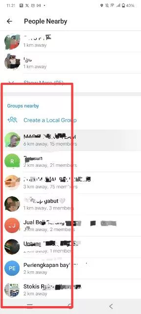 grup terdekat