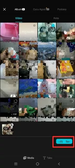 klik dan tambah