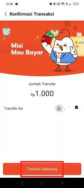 transfer sekarang